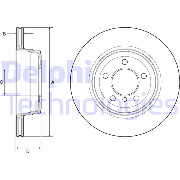 DELPHI BG4937C Fren Sistemleri Fren Diski - BMW 7 (E65, E66, E67) uyumlu