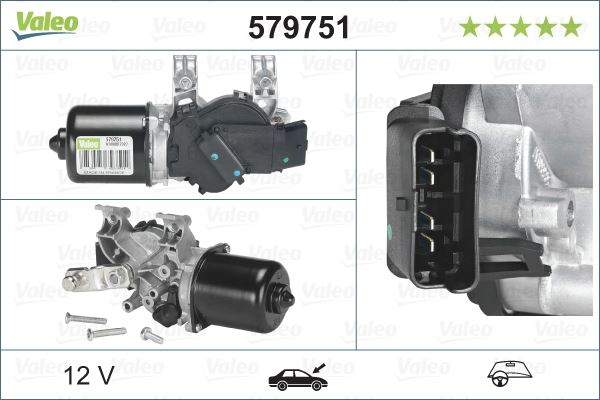 VALEO 579751 Kaporta & Gövde Parçaları Cam Silecek Mekanizması - NISSAN QASHQAI I (J10, NJ10) uyumlu