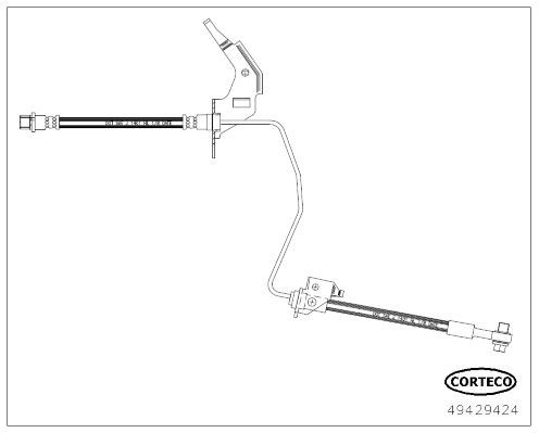 CORTECO 49429424 Fren Sistemleri Fren Hortumları - OPEL MERIVA A MPV (X03) uyumlu