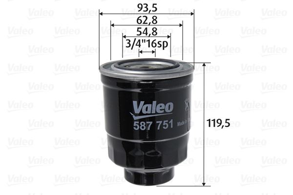 VALEO 587751 Yakıt Sistemi Yakıt Filtresi - TOYOTA AVENSIS Sedan (_T27_) uyumlu