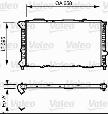 VALEO 732696 Soğutma Sistemi Su Soğutucu & Parçaları - ALFA ROMEO 166 (936_) uyumlu
