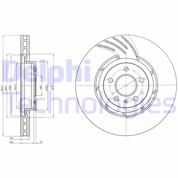 DELPHI BG9052 Fren Sistemleri Fren Diski - AUDI A5 (8T3) uyumlu
