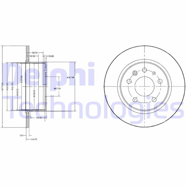 DELPHI BG2252 Fren Sistemleri Fren Diski - BMW 3 (E30) uyumlu