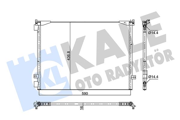 KALE OTO RADYATÖR 352580 İklimlendirme Sistemi Klima Radyatörü - OPEL VIVARO A Platform şasi (X83) uyumlu