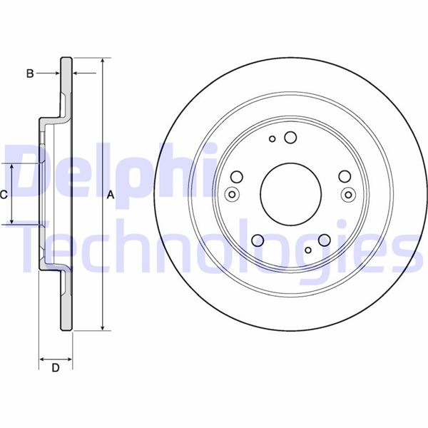 DELPHI BG4773C Fren Sistemleri Fren Diski - HONDA CIVIC IX (FK) uyumlu