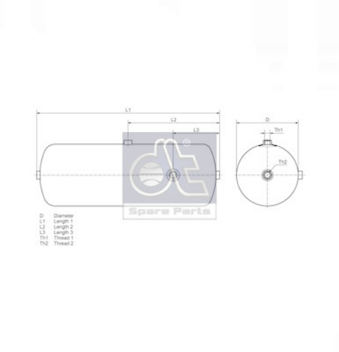 DT Spare Parts 5.70069 Fren Sistemleri Hava Tankı