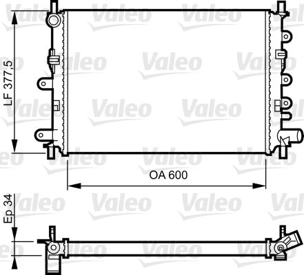 VALEO 730856 Soğutma Sistemi Su Soğutucu & Parçaları - FORD ESCORT V (AAL, ABL) uyumlu
