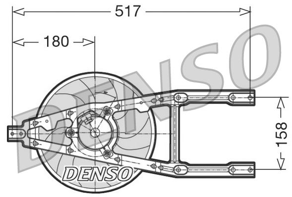 DENSO DER09012 Soğutma Sistemi Fan - FIAT CINQUECENTO (170_) uyumlu