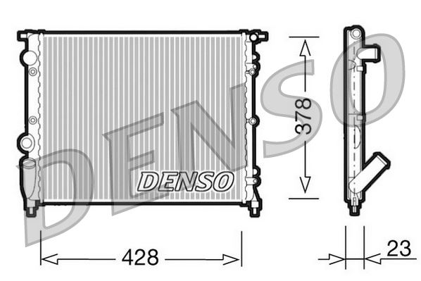 DENSO DRM23001 Soğutma Sistemi Su Soğutucu & Parçaları - RENAULT RAPID Kasa/büyük limuzin (F40_, G40_) uyumlu