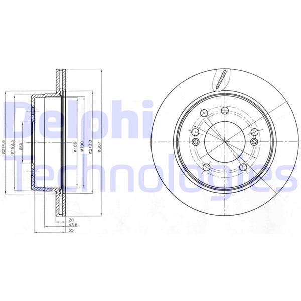 DELPHI BG4273 Fren Sistemleri Fren Diski - SSANGYONG KYRON uyumlu