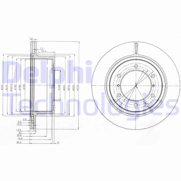 DELPHI BG4014 Fren Sistemleri Fren Diski - HYUNDAI TERRACAN (HP) uyumlu