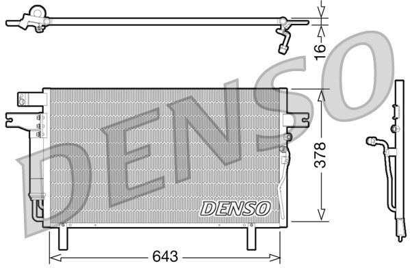 DENSO DCN46016 İklimlendirme Sistemi Klima Radyatörü - NISSAN PATHFINDER II (R50) uyumlu