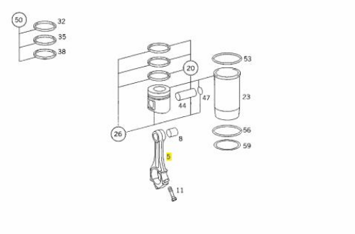 Piston Kolu - MERCEDES ORIJINAL - A4410300820