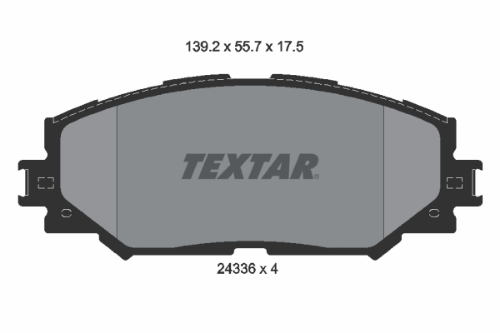 TEXTAR 2433601 Fren Sistemleri Fren Balatası - TOYOTA URBAN CRUISER (_P1_) uyumlu