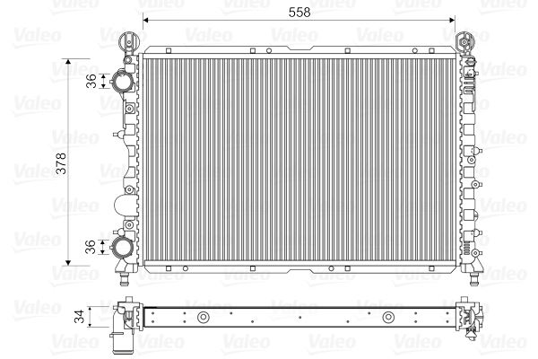 VALEO 731591 Soğutma Sistemi Su Soğutucu & Parçaları - ALFA ROMEO 155 (167_) uyumlu