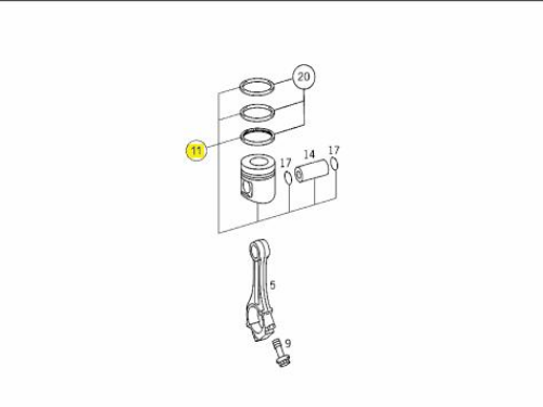 Piston - MERCEDES ORIJINAL - A9060305617 Ürün Görseli