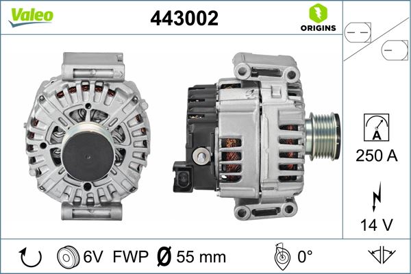 VALEO 443002 Elektrik Sistemi Alternatör - MERCEDES-BENZ GLC (X253) uyumlu