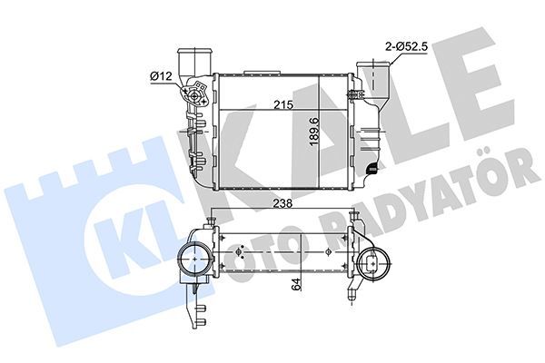 KALE OTO RADYATÖR 352445 Motor Turbo Radyatörü - AUDI A4 B6 (8E2) uyumlu
