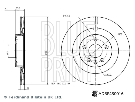 BLUE PRINT ADBP430016 Diğer Diğer Donanım & Parçalar - VOLVO XC90 II (256) uyumlu