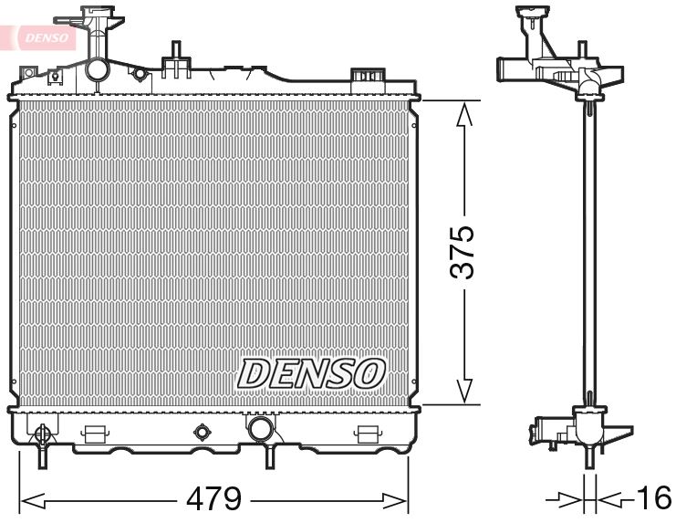 DENSO DRM45039 Soğutma Sistemi Su Soğutucu & Parçaları - MITSUBISHI MIRAGE / SPACE STAR VI Hatchback (A0_A) uyumlu