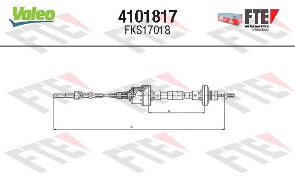 VALEO 4101817 Debriyaj Sistemi Debriyaj Teli - OPEL ASTRA F Hatchback (T92) uyumlu