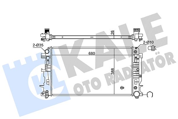 KALE OTO RADYATÖR 363530 Soğutma Sistemi Su Soğutucu & Parçaları - MERCEDES-BENZ SPRINTER 3,5-t Minibüs/Otobüs (B906) uyumlu