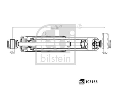 FEBI BILSTEIN 193136 Süspansiyon Sistemi Amortisör - RENAULT KANGOO (KC0/1_) uyumlu