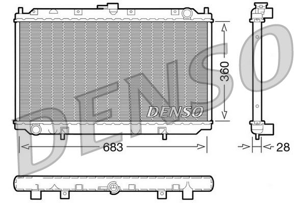 DENSO DRM46010 Soğutma Sistemi Su Soğutucu & Parçaları - NISSAN PRIMERA Traveller (W10) uyumlu
