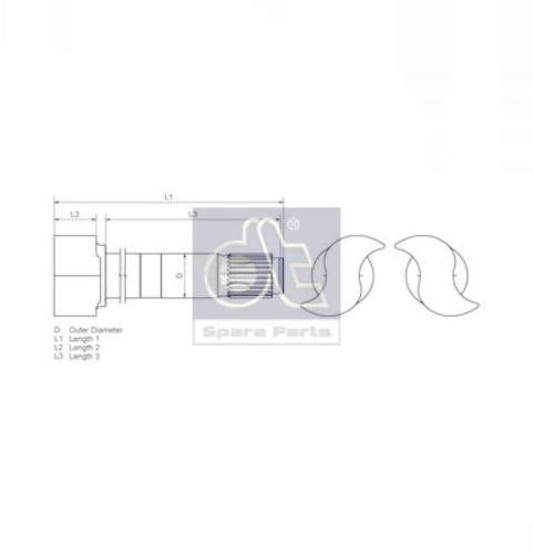 DT Spare Parts 4.64840 Fren Sistemleri Fren Mili & Aksesuar - MERCEDES-BENZ ACTROS MP2 / MP3 uyumlu