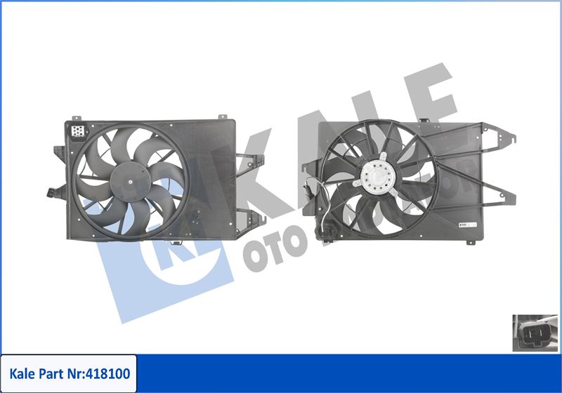 KALE OTO RADYATÖR 418100 Soğutma Sistemi Fan - FORD MONDEO II (BAP) uyumlu