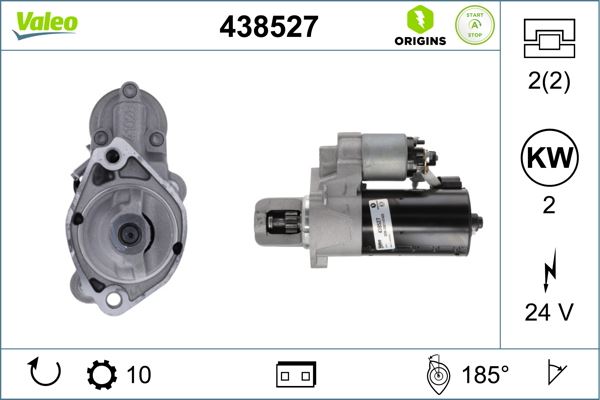 VALEO 438527 Elektrik Sistemi Marş Motoru - MERCEDES-BENZ S-SERISI (W222, V222, X222) uyumlu
