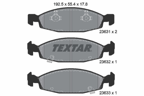 TEXTAR 2363101 Fren Sistemleri Fren Balatası - JEEP CHEROKEE (XJ) uyumlu