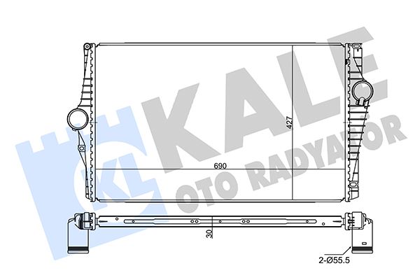 KALE OTO RADYATÖR 350840 Motor Turbo Radyatörü - VOLVO XC90 I (275) uyumlu