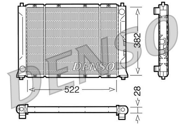 DENSO DRM24012 Soğutma Sistemi Su Soğutucu & Parçaları - ROVER 200 I Sedan (XH) uyumlu