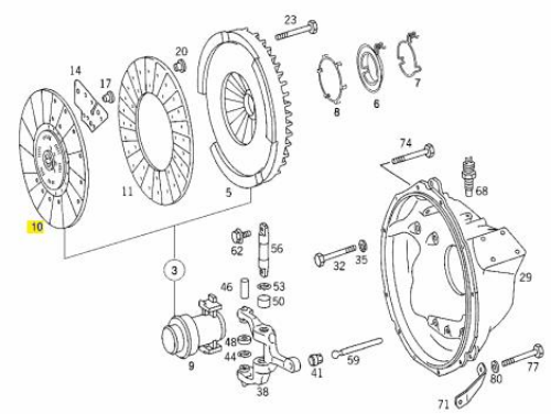 Debriyaj Diski - MERCEDES ORIJINAL - A0182509603 Ürün Görseli