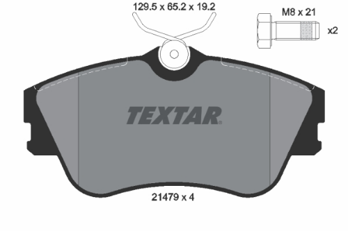 TEXTAR 2147902 Fren Sistemleri Fren Balatası - VW TRANSPORTER T4 Minibüs/Otobüs (70B, 70C, 7DB, 7DK, 70J, 70K, uyumlu