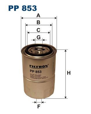 FILTRON PP 853 Yakıt Sistemi Yakıt Filtresi - MITSUBISHI COLT II (C1_A) uyumlu
