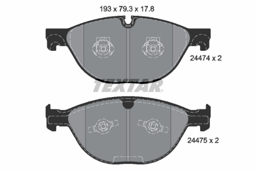 TEXTAR 2447401 Fren Sistemleri Fren Balatası - JAGUAR XK II Coupe (X150) uyumlu