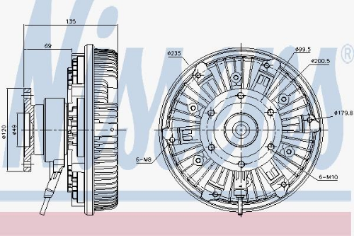 NISSENS 86077 Soğutma Sistemi Fan - MERCEDES-BENZ ACTROS MP2 / MP3 uyumlu