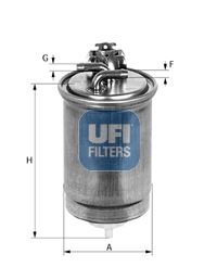 UFI 24.404.00 Yakıt Sistemi Yakıt Filtresi - VW NEW BEETLE (9C1, 1C1) uyumlu