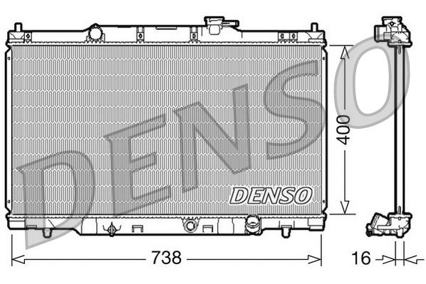 DENSO DRM40011 Soğutma Sistemi Su Soğutucu & Parçaları - HONDA CR-V II (RD_) uyumlu