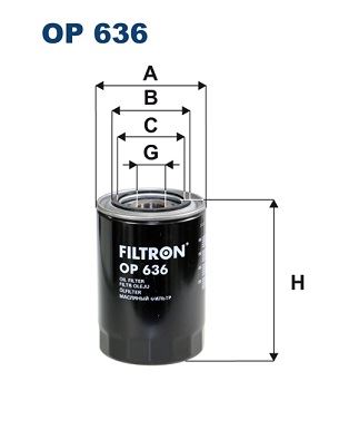 FILTRON OP 636 Motor Yağ Filtresi - MITSUBISHI PAJERO II (V3_W, V2_W, V4_W, V5_W) uyumlu