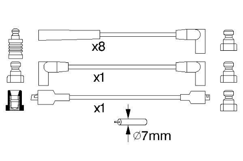 BOSCH 0 986 357 118 Ateşleme Sistemi Ateşleme Kablosu - JEEP GRAND CHEROKEE I (ZJ, ZG) uyumlu