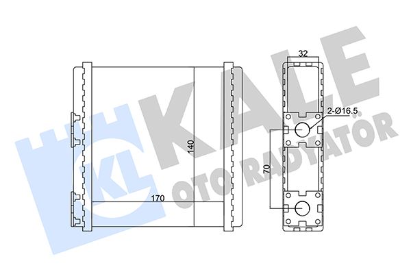 KALE OTO RADYATÖR 352065 İklimlendirme Sistemi İç Mekan Isı Değiştirici - MITSUBISHI LANCER IV Hatchback (C6_A, C7_A) uyumlu