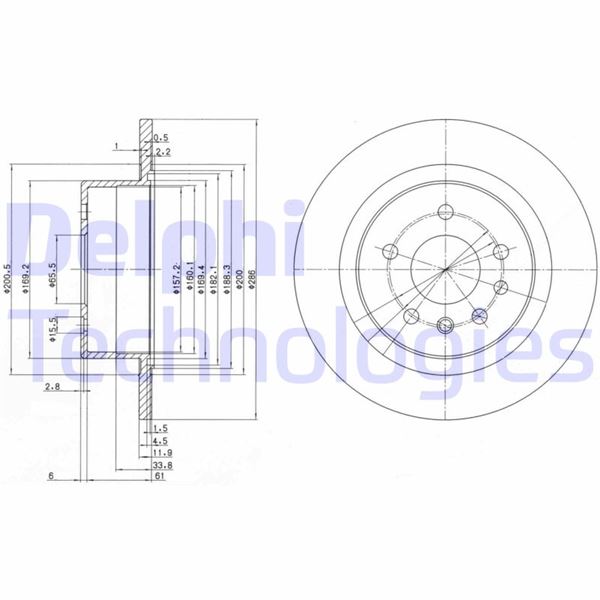 DELPHI BG2986 Fren Sistemleri Fren Diski - OPEL OMEGA B (V94) uyumlu