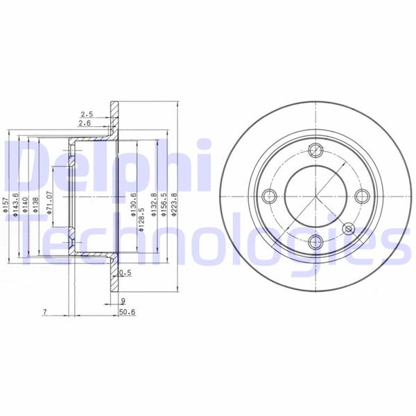 DELPHI BG2691 Fren Sistemleri Fren Diski - CITROËN XANTIA (X1_, X2_) uyumlu