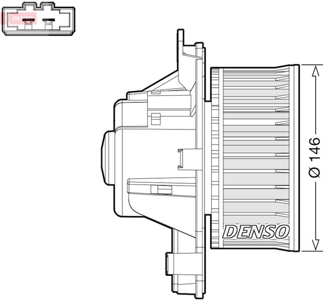 DENSO DEA21014 İklimlendirme Sistemi Fan Parçaları - PEUGEOT 5008 (0U_, 0E_) uyumlu