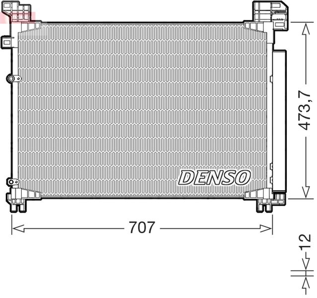 DENSO DCN51020 İklimlendirme Sistemi Klima Radyatörü - LEXUS RX (_L2_) uyumlu