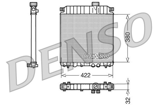 DENSO DRM07031 Soğutma Sistemi Su Soğutucu & Parçaları - CITROËN BERLINGO / BERLINGO FIRST MPV (MF_, GJK_, GFK_) uyumlu