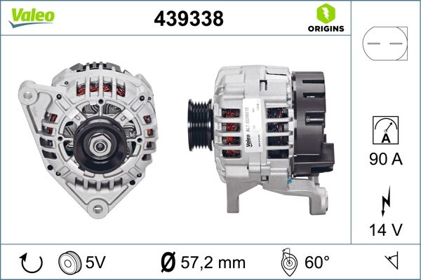 VALEO 439338 Elektrik Sistemi Alternatör - AUDI A4 B5 (8D2) uyumlu